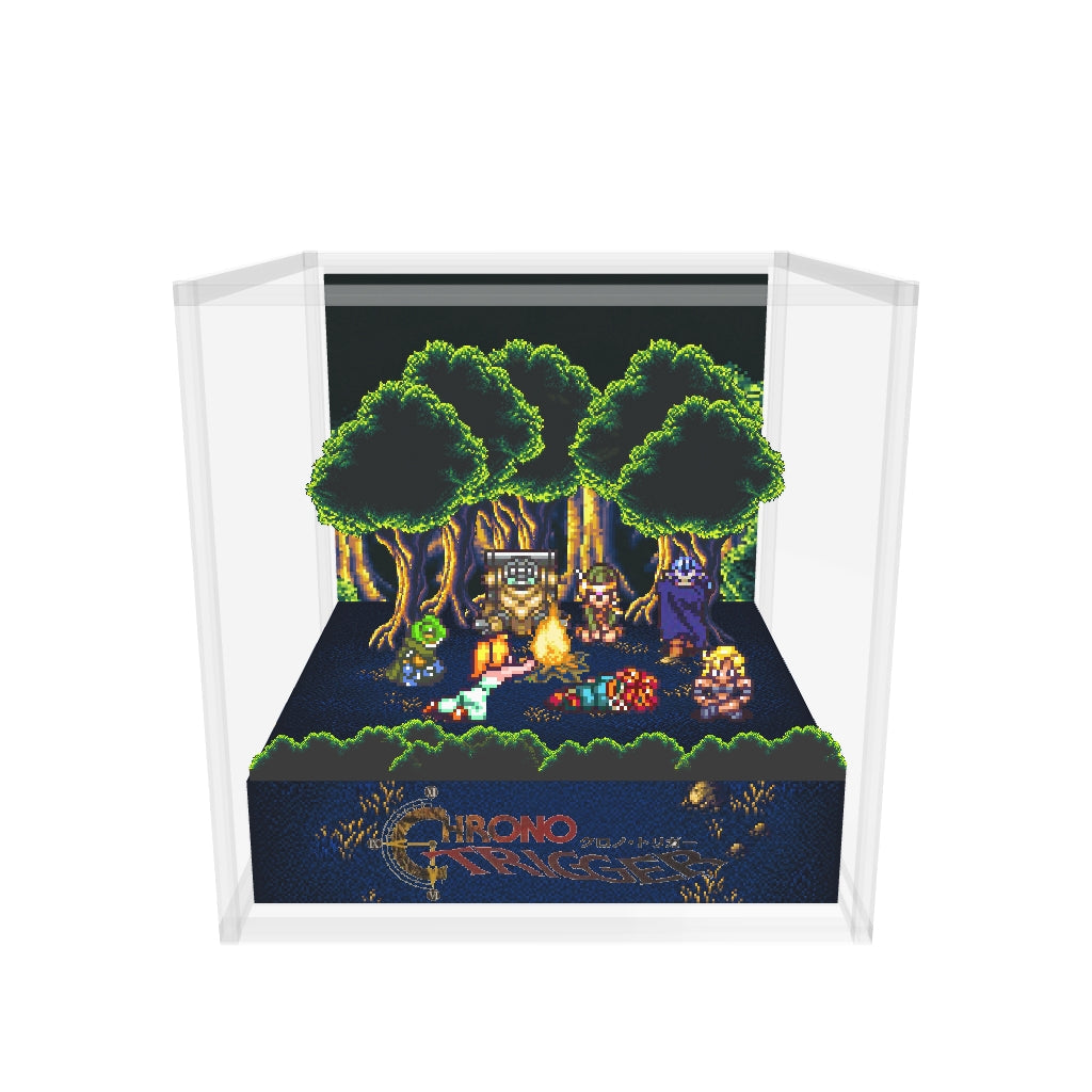 Chrono Trigger Forest updated case version inspired memory diorama cube 3D model